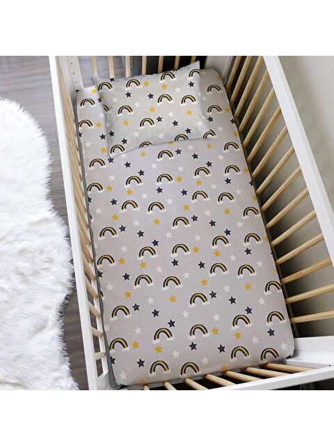 Evmila Desenli 60x120 Cm Baskılı Bebek Boy Lastikli Çarşaf Seti - S000126808-23173