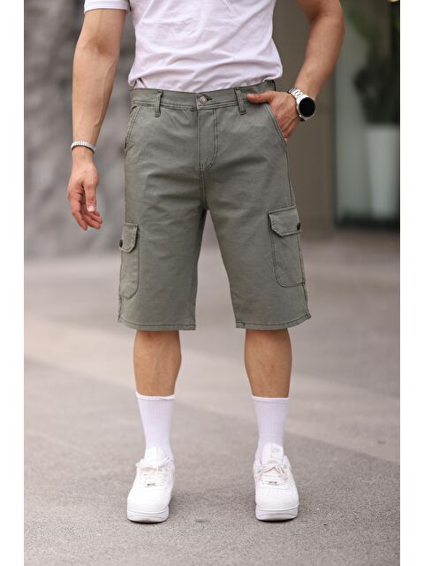 Comstar Erkek Slim Fit Kargo Cepli Kapri Şort - S000378123-17354