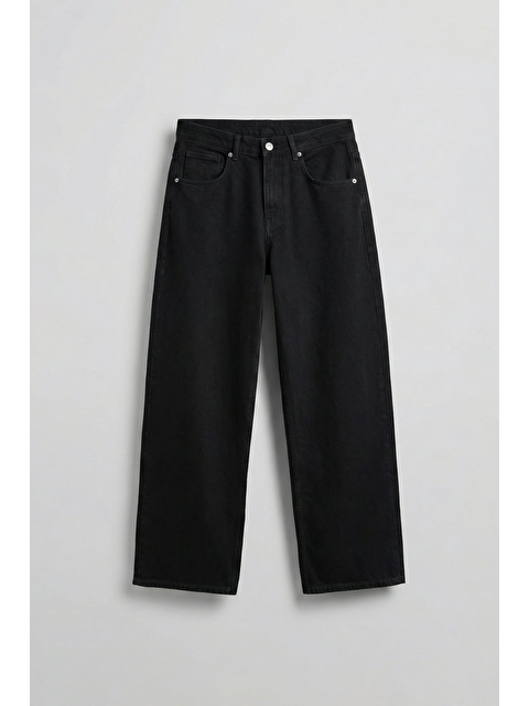Abluka Online Erkek Süper Baggy Basic Jean Pantolon Siyah - S000522363-19351