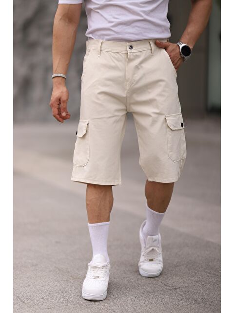 Comstar Erkek Slim Fit Kargo Cepli Kapri Şort - S000378123-19965