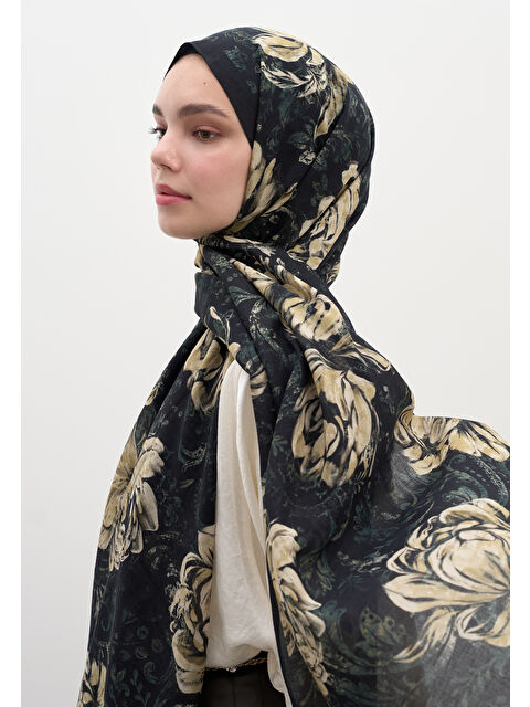Fresh Scarfs Felıcıe Desen Şal Siyah - S000458940-19351