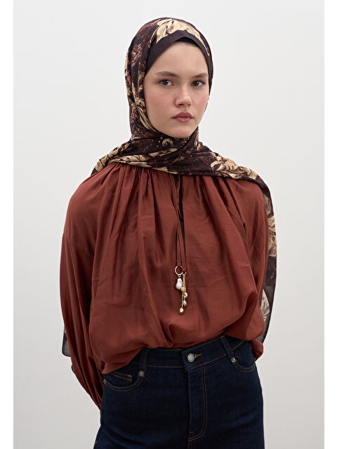 Fresh Scarfs Felıcıe Desen Şal Bordo - S000458940-19951