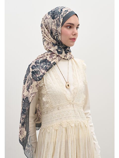 Fresh Scarfs Felıcıe Desen Şal Mavi - S000458940-17234