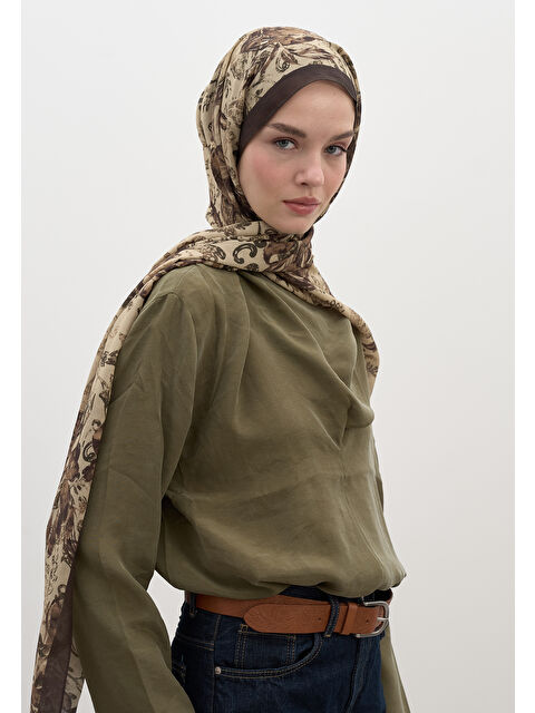 Fresh Scarfs Felıcıe Desen Şal Sütlü Kahve - S000458940-4280