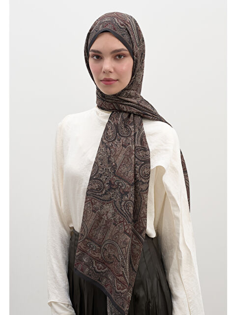 Fresh Scarfs Slyvıe Desen Şal Acı Kahve - S000458941-28102