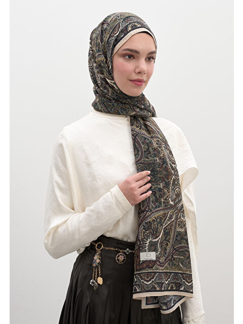 Fresh Scarfs Slyvıe Desen Şal Bej - S000458941-19928