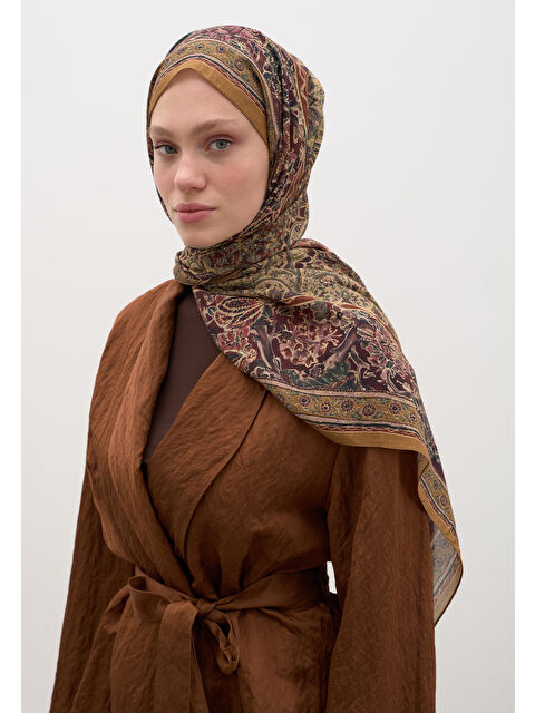 Fresh Scarfs Vanessa Desen Şal Kiremit - S000458942-18657