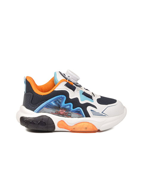 Ayakmod Lacivert Misina Bağcıklı Işıklı Hafif Erkek Çocuk Spor Ayakkabı Remy P