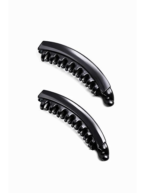 New Obsessions Büyük Siyah Taraklı Muz Toka - 2 Adet - S000505227-19351