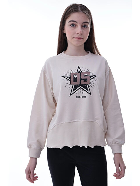 Myhanne Yıldız Baskılı Kız Çocuk Sweat 2010 - S000484900-19928