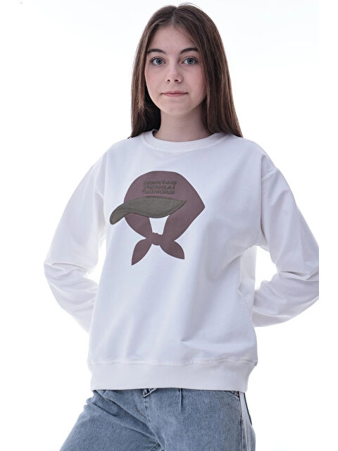 Myhanne Şapka Baskılı Kız Çocuk Sweat 2049 - S000484903-19965