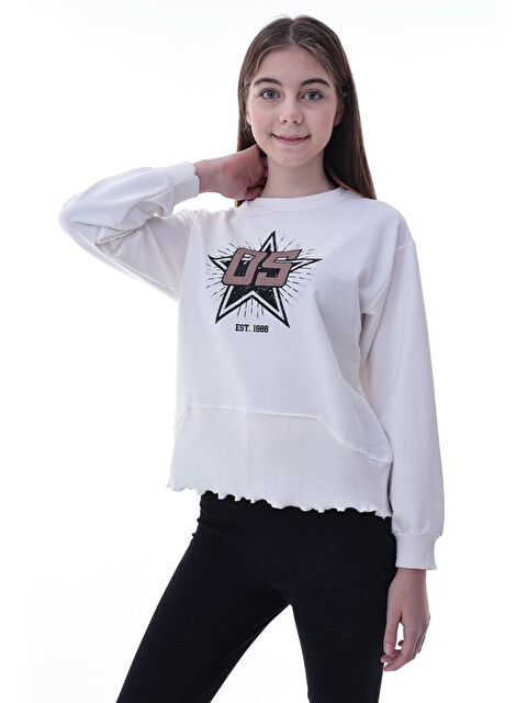 Myhanne Yıldız Baskılı Kız Çocuk Sweat 2010 - S000484900-19965