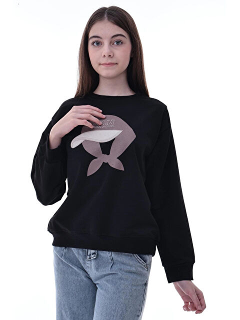 Myhanne Şapka Baskılı Kız Çocuk Sweat 2049 - S000484903-19351