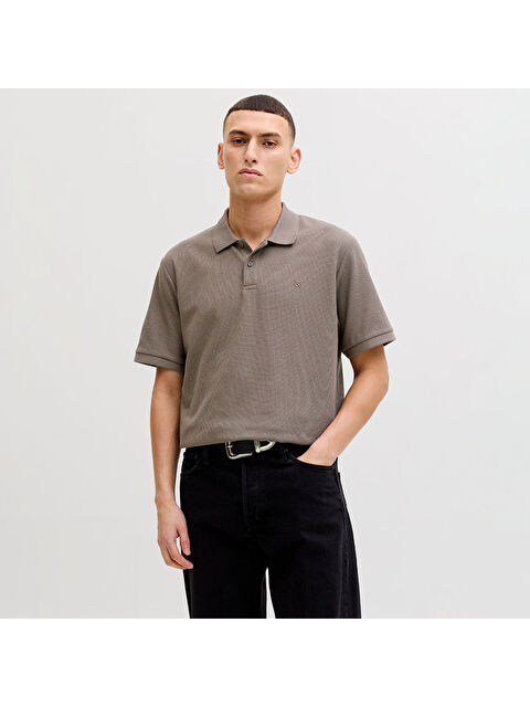 Jack & Jones Austin Erkek Kahverengi Polo Yaka Tişört