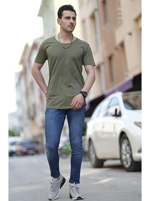 Oksit Açık Yaka Slim Fit Tshirt - S000124922-18547