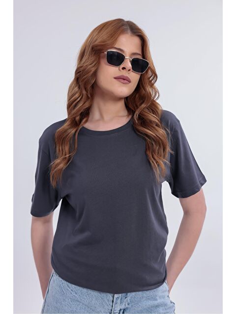 Freemen Kadın Basic Rahat Kalıp Elastanlı 30/1 Süprem Tişört-380 - S000510381-29666