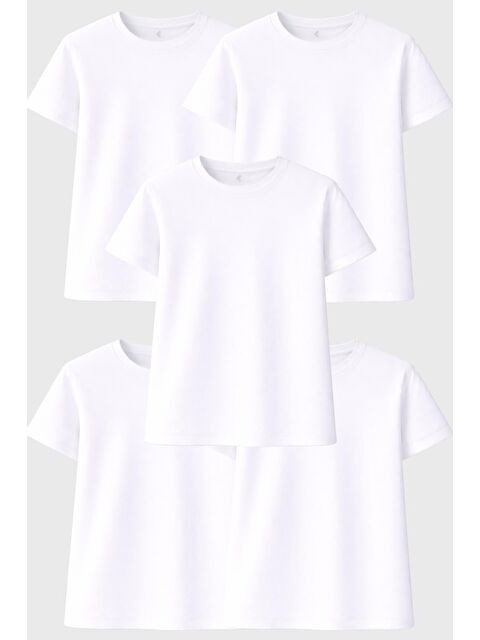 Freemen Kadın 5 Adet Basic Tişört Seti, 30/1 Süprem Pamuk, Yumuşak Doku, Bisiklet Yaka - S000530065-20063