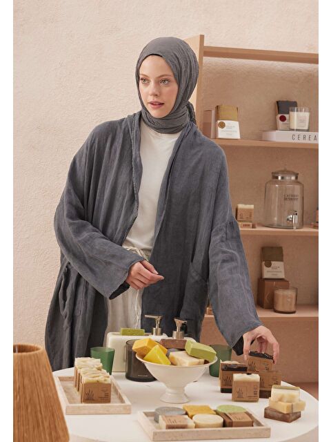 Fresh Scarfs Vual Crash Şal Duman - S000420273-29351