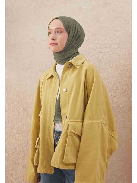 Fresh Scarfs Vual Crash Şal Çağla - S000420273-14939