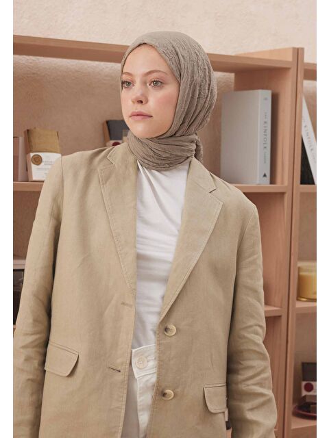 Fresh Scarfs Vual Crash Şal Vizon - S000420273-455