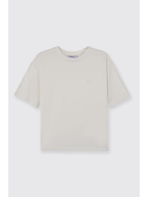 Panço Erkek Çocuk Kısa Kollu T-Shirt Beyaz - S000421771-20063