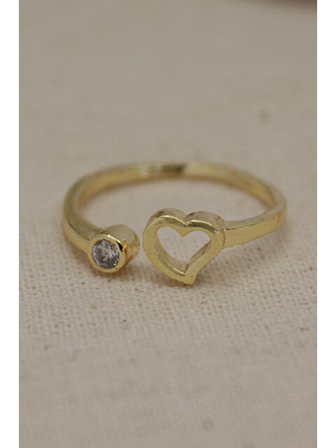New Obsessions Taşlı Kalp Ayarlanabilir Yüzük - S000182467-20076
