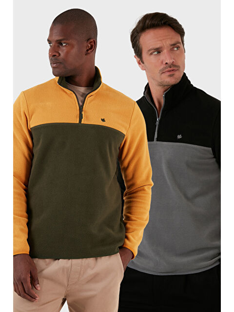 Buratti Regular Fit Anti-Pilling Tüylenme Yapmayan Dik Yaka Şardonlu 2'li Paket Polar 5906016S2 - S000452337-37312