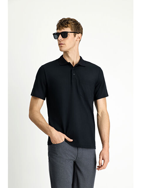 Kiğılı Regular Fit Pamuklu Nakışlı Cepli Polo Yaka Tişört