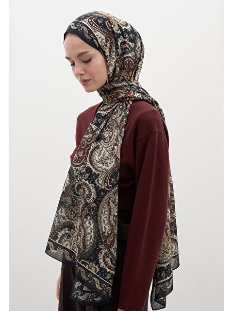 Fresh Scarfs Avery Desen Şal Siyah - S000458945-19351