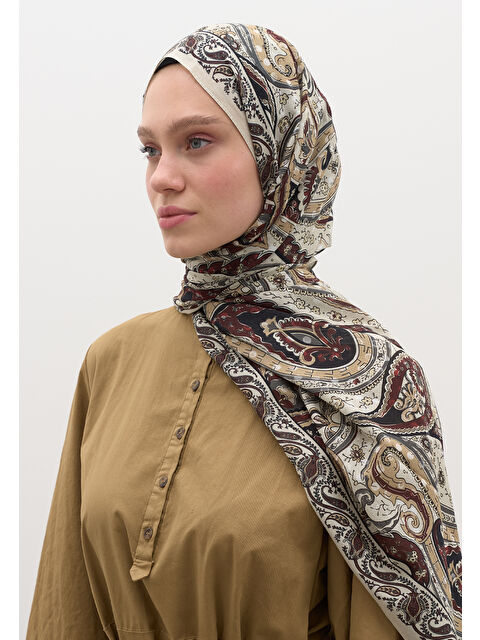 Fresh Scarfs Panthea Desen Şal Bej - S000458944-19928