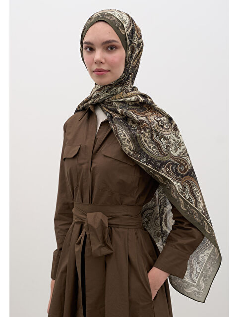 Fresh Scarfs Avery Desen Şal Haki - S000458945-18547