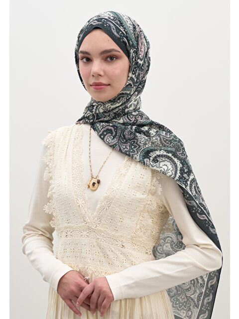 Fresh Scarfs Avery Desen Şal Koyu Yeşil - S000458945-19416
