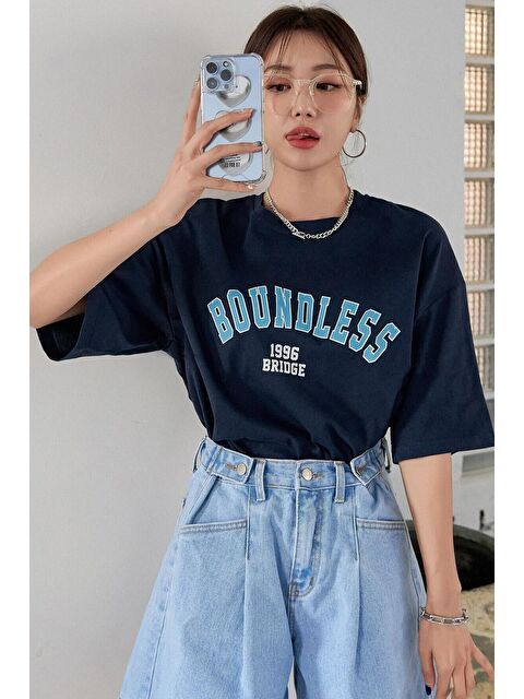 uyguntarz Unisex Boundless Baskılı Oversize Tshirt - S000237932-21164