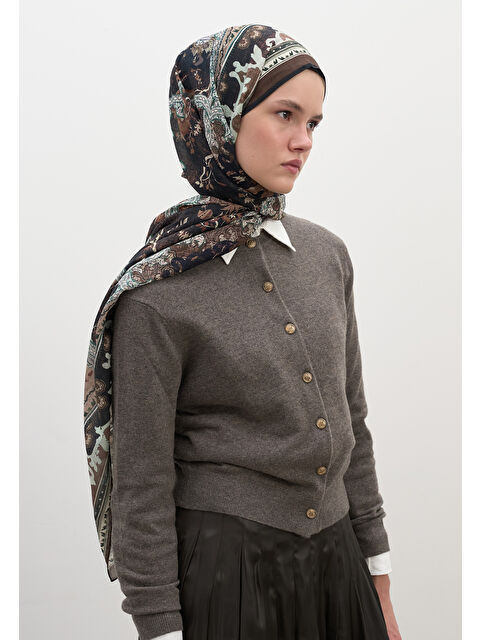 Fresh Scarfs Arıane Desen Şal Siyah - S000458947-19351