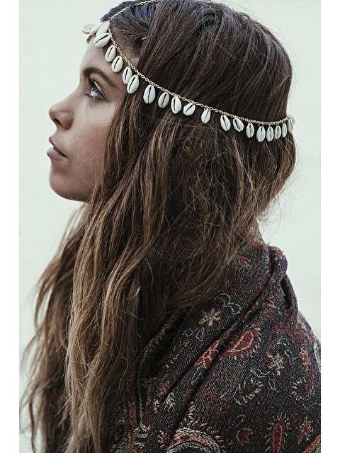 New Obsessions Deniz Kabuk Sallantılı Zincir Alınlık Saç Aksesuarı - S000245476-37200