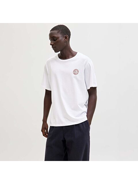 Jack & Jones Alliance Erkek Beyaz Tişört