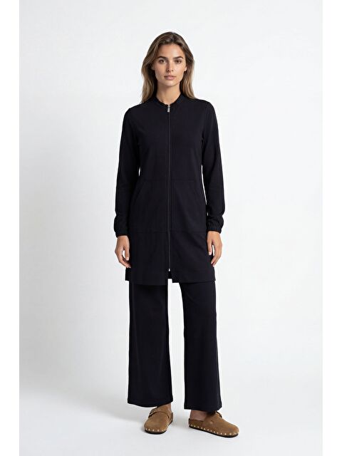 ALLDAY Siyah-Pis Dikişli Eşofman Takımı