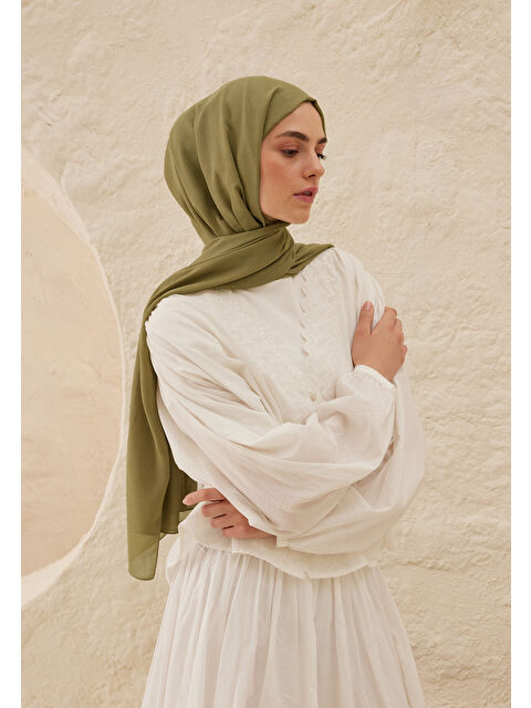 Fresh Scarfs Rami Viskon Şal Olive - S000420268-17703