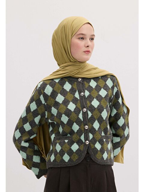 Fresh Scarfs Bambu Penye Şal Yeşim - S000420294-29488