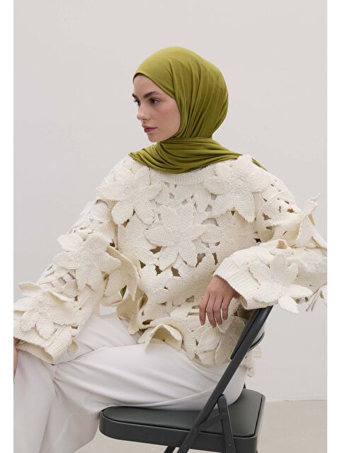 Fresh Scarfs Bambu Penye Şal Olive - S000420294-17703