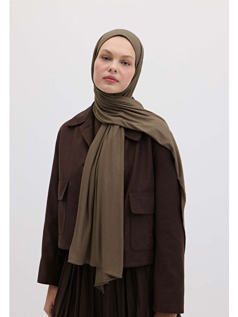 Fresh Scarfs Bambu Penye Şal Tozlu Kahve - S000420294-1358