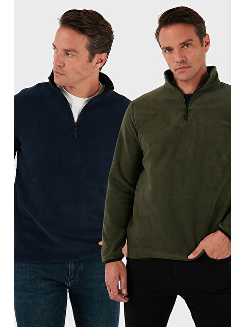 Buratti Slim Fit Yarım Fermuarlı Dik Yaka 2'li Paket Polar 5906003S2 - S000452338-37306