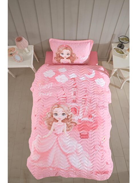 Clasy %100 Pamuk Tek Kişilik Yatak Örtüsü Seti  Sweet Princess - S000209402-7152