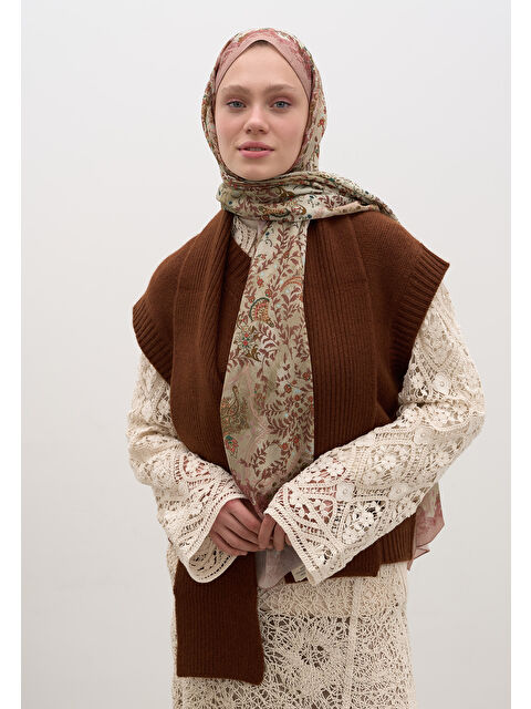 Fresh Scarfs Cerıse Desen Şal Pudra - S000458939-7152