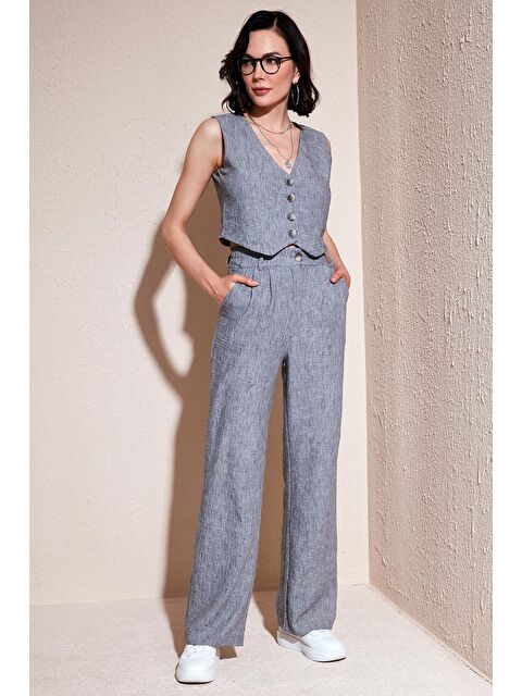 Lela Regular Fit Bol Paça Yelekli Takım 67045162S4 - S000162597-20600