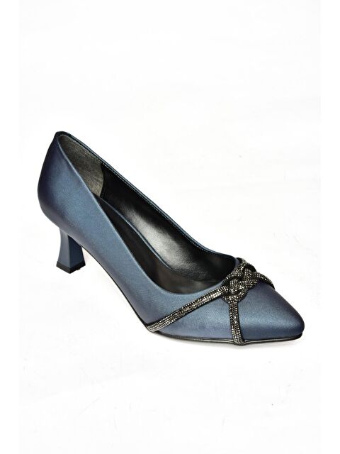 Fox Shoes S2460616 Lacivert Kadın Topuklu Ayakkabı - S000169643-21164