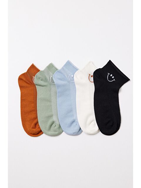 Katia And Bony Kadın 5'li Gülen Surak Baskılı Soket Çorap - S000173958-23173