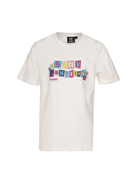 Hummel Marta Kız Çocuk Beyaz Yuvarlak Yaka Tişört - S000517233-20063