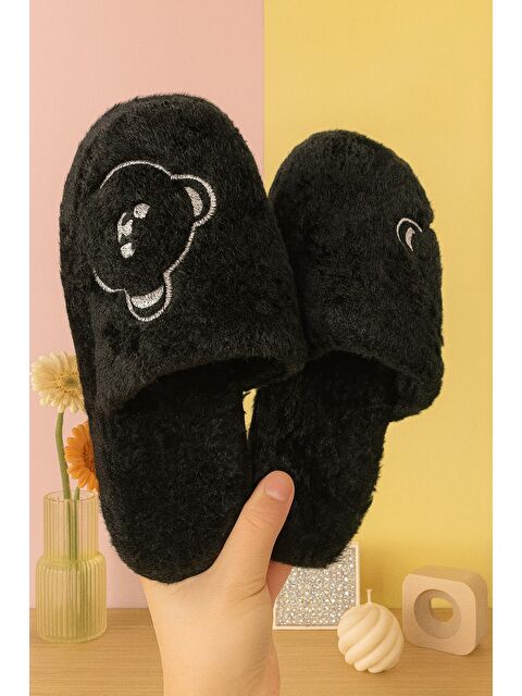 MODAFRATO MOMO Ayıcık Kadın Ev Terliği Günlük Rahat Kışlık Terlik - S000490696-19351