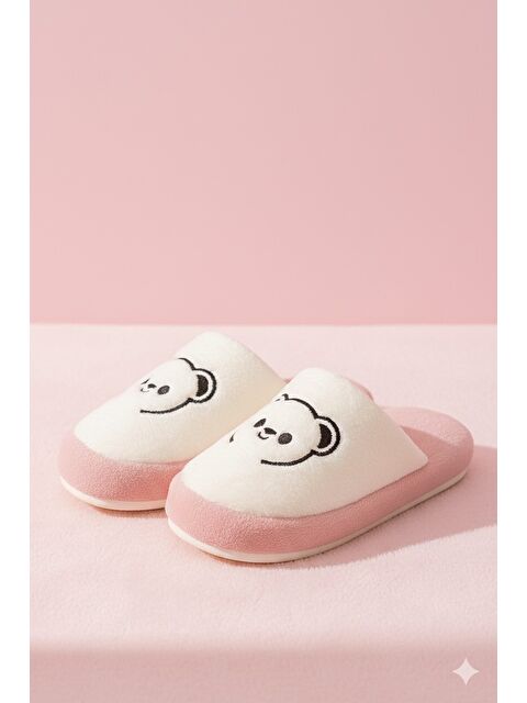 MODAFRATO MOMO Ayıcık Kadın Ev Terliği Günlük Rahat Kışlık Terlik - S000490696-37241